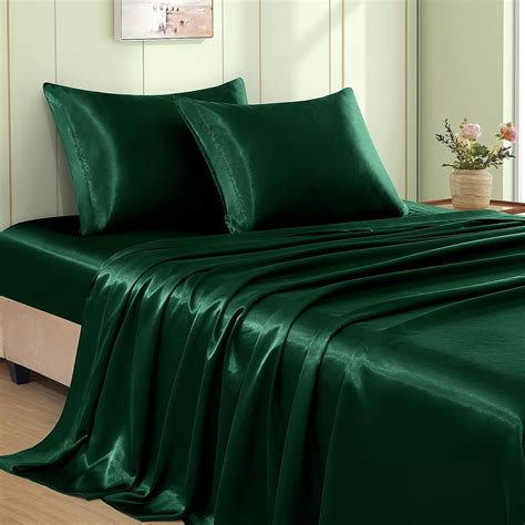 emerald green silk sheets